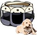Foldable Pet Kennel Tents Canvas Breathable Shade Cover Outdoor Travel Camping Use Portable Exercise Playpen