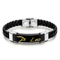 GJB181 Horoscope 12 Stainless Steel China Jewelry Wholesale Inspirational Rubber Wristbands Zodiac Fine Bracelets for Lover Gift