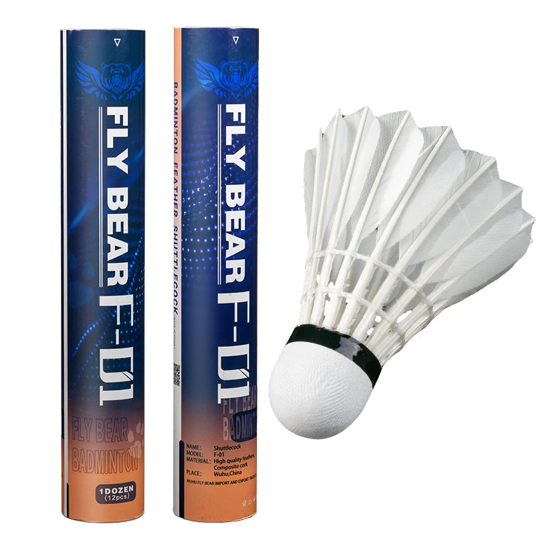 Duck Feather Badminton Shuttlecocks Durable and Resistant to Playing