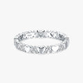 Ailmay Top Quality Real 925 Sterling Silver Exquisite Luxury Heart Stackable Finger Rings for Women Wedding Engagement Jewelry