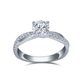 14K 1CT Round Cut IGI Lab Diamond Ring Wedding Diamond Engagement Ring