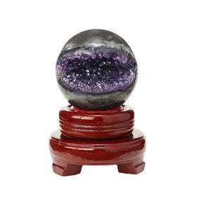 Hot Sale Natural Crystals Healing Stones Amethyst Cluster Geode Smile Sphere for Decoration