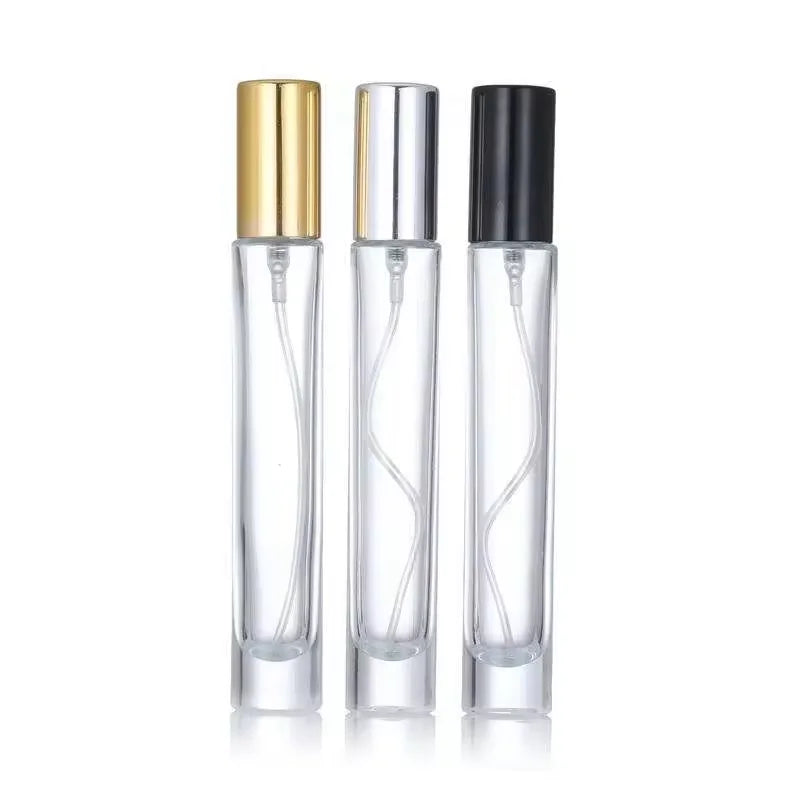10ml Cylinder Clear Airless Pump Glass Spray Bottle for Cosmetic Packaging Fine Mist Sprayer Glass Perfume Bottle