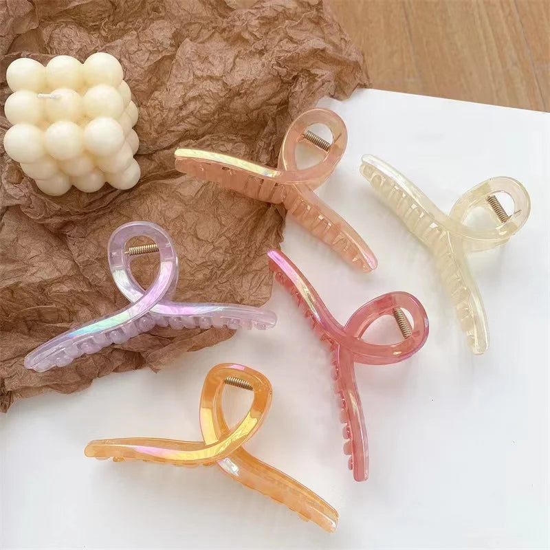 New Mermaid Kyi Color Women Large Size 12.6cm Hair Clips Girls Simple Fashion Hair Claw Clip for Women Hair Accessories