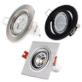 Aluminum Shell MR16 GU10 Spotlight Bracket Embedded Angle Adjustable LED Halogen Lamp Cup Holder Indoor Ceiling Spotlight Frame