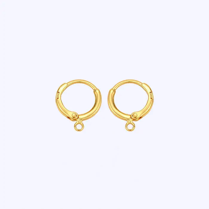 Copper Alloy Wholesale Trendy Earring Accessories Jewelry Findings Jump Rings Flower Shape Children's