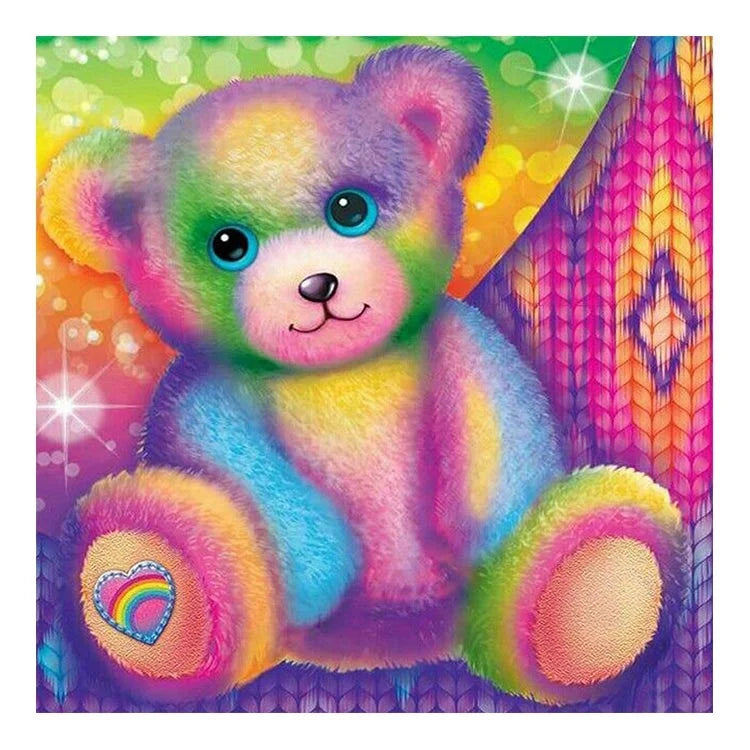 Ever Moment Diamond Painting Handmade Colorful Bear Full Square Picture Of Rhinestone S2F2368