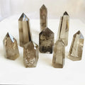 Wholesale Natural  Crystals Healing Stone Clear Smokey Quartz Wand Point