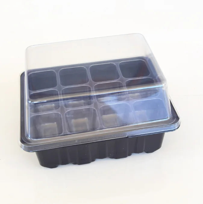 Factory Supply Eco-friendly 3-in-1 Nursery Pot Set with 6/12 Cells PET Plastic Succulent Plants Seedling Trays and Lids