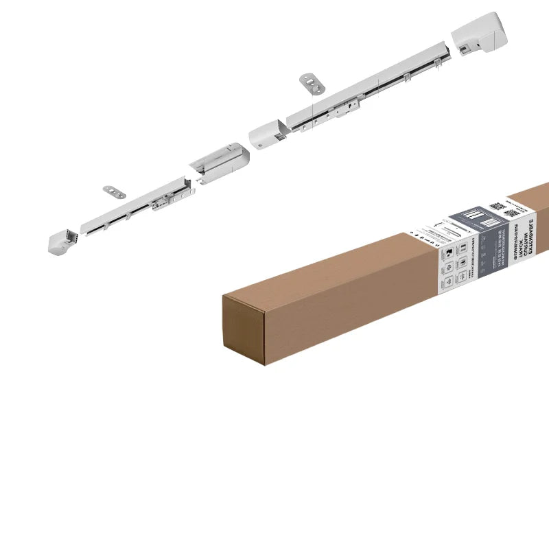 ZSTARR Customized Extendable Electric Motorized Alexa Smart Motorized Automatic Adjustable Window Curtain Rod Rail Track