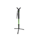 Green Shooting Stick Aluminum Shooting Hunting Monopod Adjustable Professional Rest with V Yoke Holder for Hunting Outdoors
