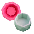 Silicone Hexagon Flower Pot Mold Geometric Concrete Design for Cement Gypsum Household Product Casting for Cube Plant Vessels