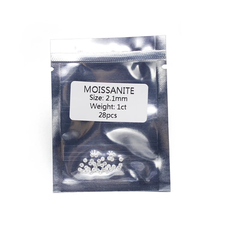 Small Size 0.8mm-2.9mm Round Brilliant Cut VVS Super White DEF Loose Synthetic Moissanite Diamond Stones Melee Moissanite