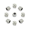 Antique Silver Color Big Hole Beads Spacers Beads Fit Bracelet Necklace Charm Jewelry Accessories DIY Findings R160