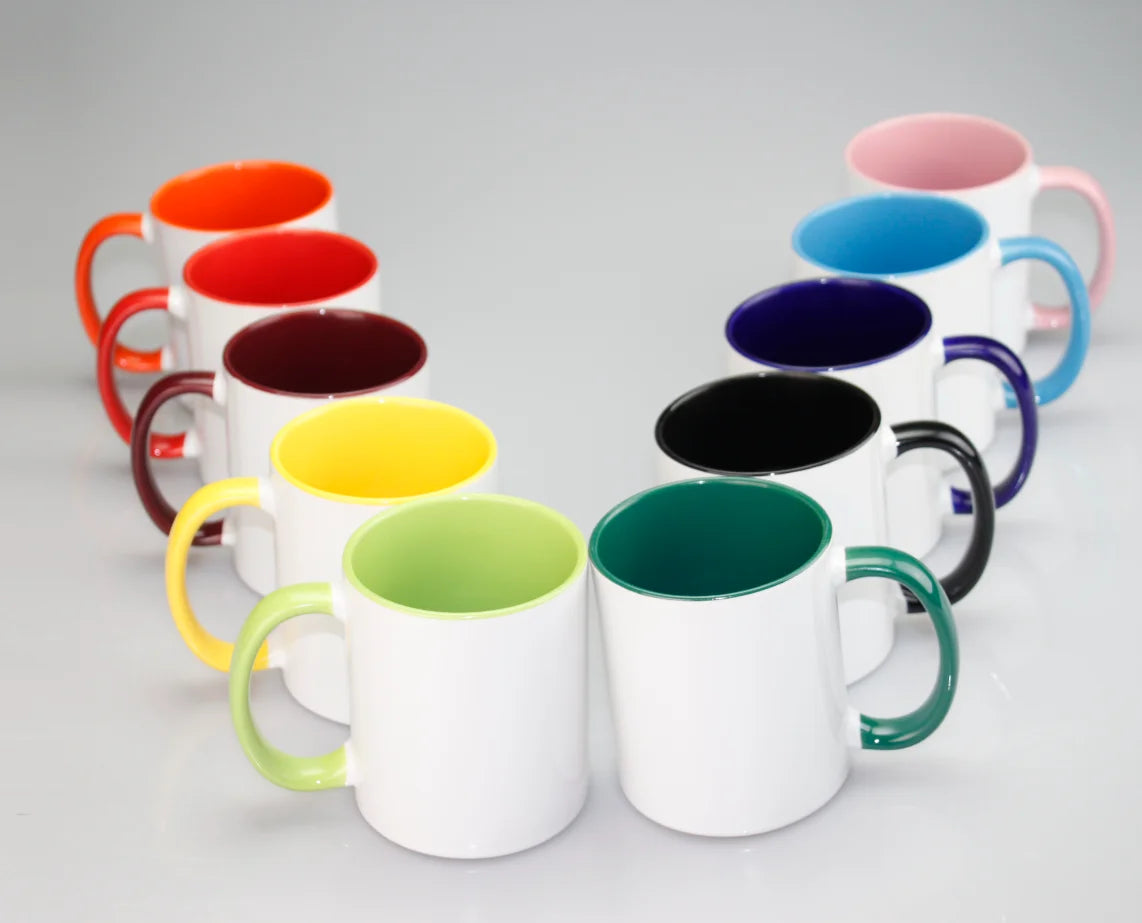 Personalized 11oz Inner Rim Color Photo Sublimation Ceramic Coffee Mug