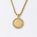 Waterproof Tarnish Free Hypoallergenic 18K Gold Plated Stainless Steel Cubic Zirconia Signature Prayer Warrior Necklace