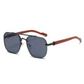 Trendy Famous Rectangle Metal Frame Sunglasses men Double Bridge Stylish Shades Custom Logo Eyewear UV400 Protection DF2A492