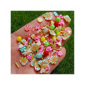 500g Christmas Decoration Polymer Clay Mint House Gingerbread Man Circle Slices Sprinkles with Beads for Slime Filler Crafts