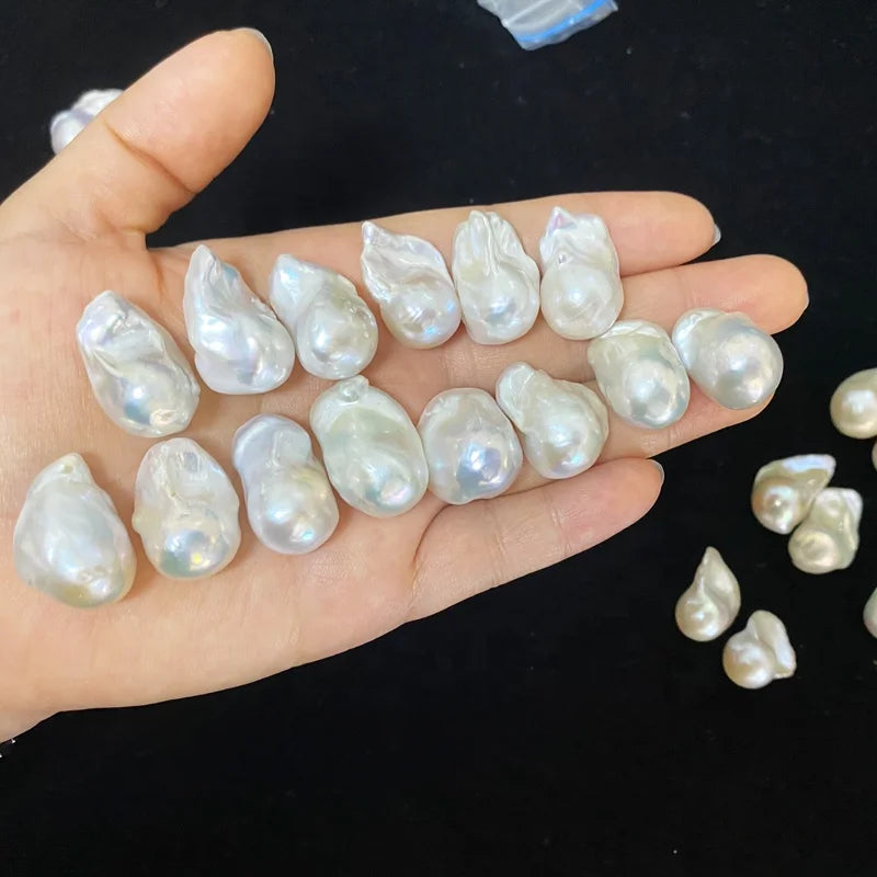 White Baroque Pearls Irregular Natural Fresh Water Pearl Necklace10-30mm pink Loose Multicolor Drop Pearl for Jewelry Make