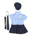 Dress up Policewomen Costume for Girls - Cop Costume for Kids - Includes: Dress HatTieBelt