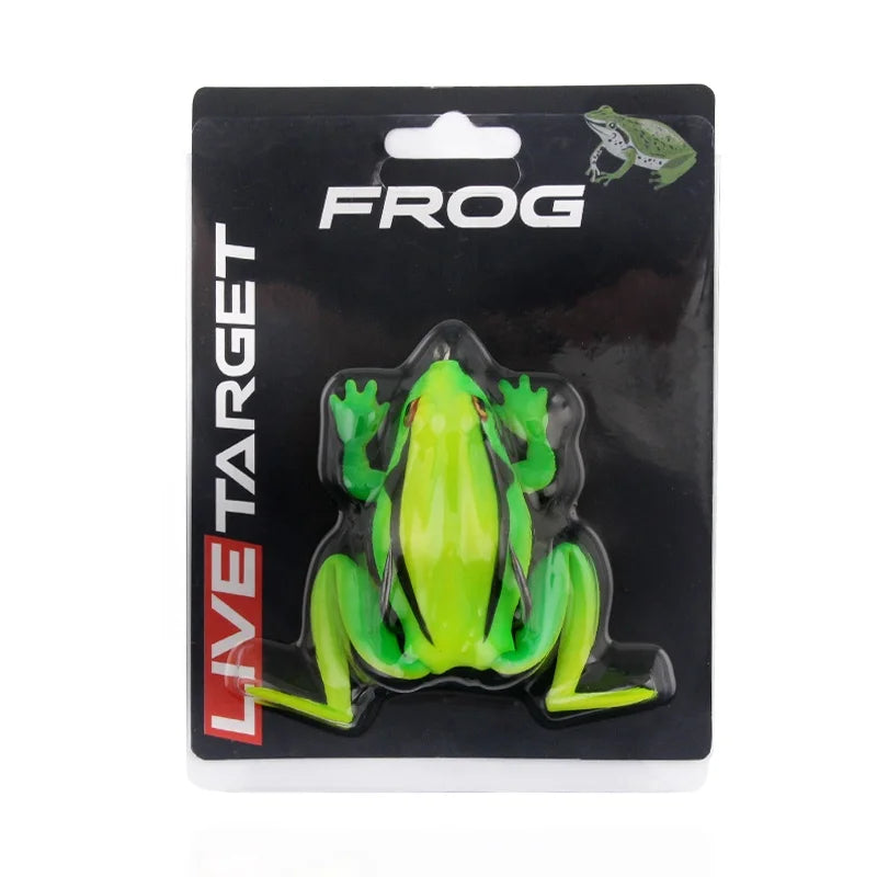 Fishing Lures Frog Soft Baits 65mm/19g FLOATING Silicone Gel Bait Artificial Bait with Blister Pack Box