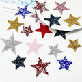 Crystal Hot Fix Star Embroidery Patches Rhinestone Sparkle Star Motif for Clothing Accessories Easy Glue Iron-On
