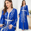 2025 Latest Embroidery Abaya Designs Modest Pattern Islamic Clothing Moroccan Robe Gamis Muslim Women Arab Gown Dubai Muslims