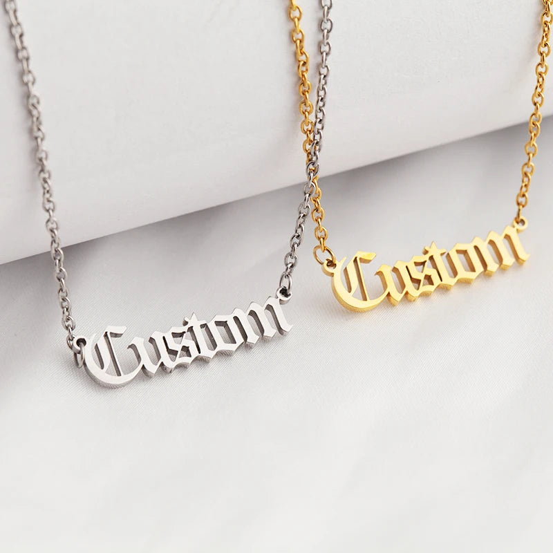 Jewelry Stainless Steel 18K Gold Plated Personalized Name Horoscope Zodiac Pendant Necklace for Women