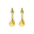 Temperament 18K Gold Drop Shape Earrings S925 Sterling Silver Long Stud Drop Earrings
