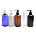 New Arrival 200ml 300ml 500ml PET Long Neck White Black Round Plastic Pump Bottles for Shampoo & Shower Gel