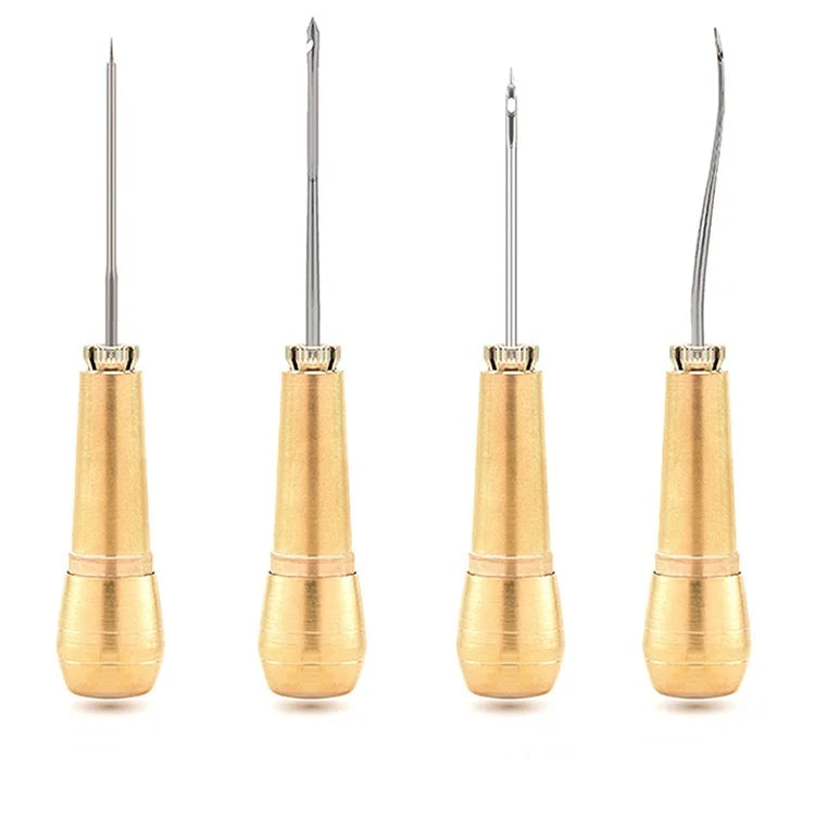 Wholesale Leather Shoes Canvas Tent Sewing Tool Copper Handle Stitcher Taper Craft Needle Repairing Kit Shoe Repair Awl