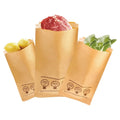Biodegradable Food Grade Paper Bags Natural Kraft Paper Fresh Beef Chicken Meat Bags