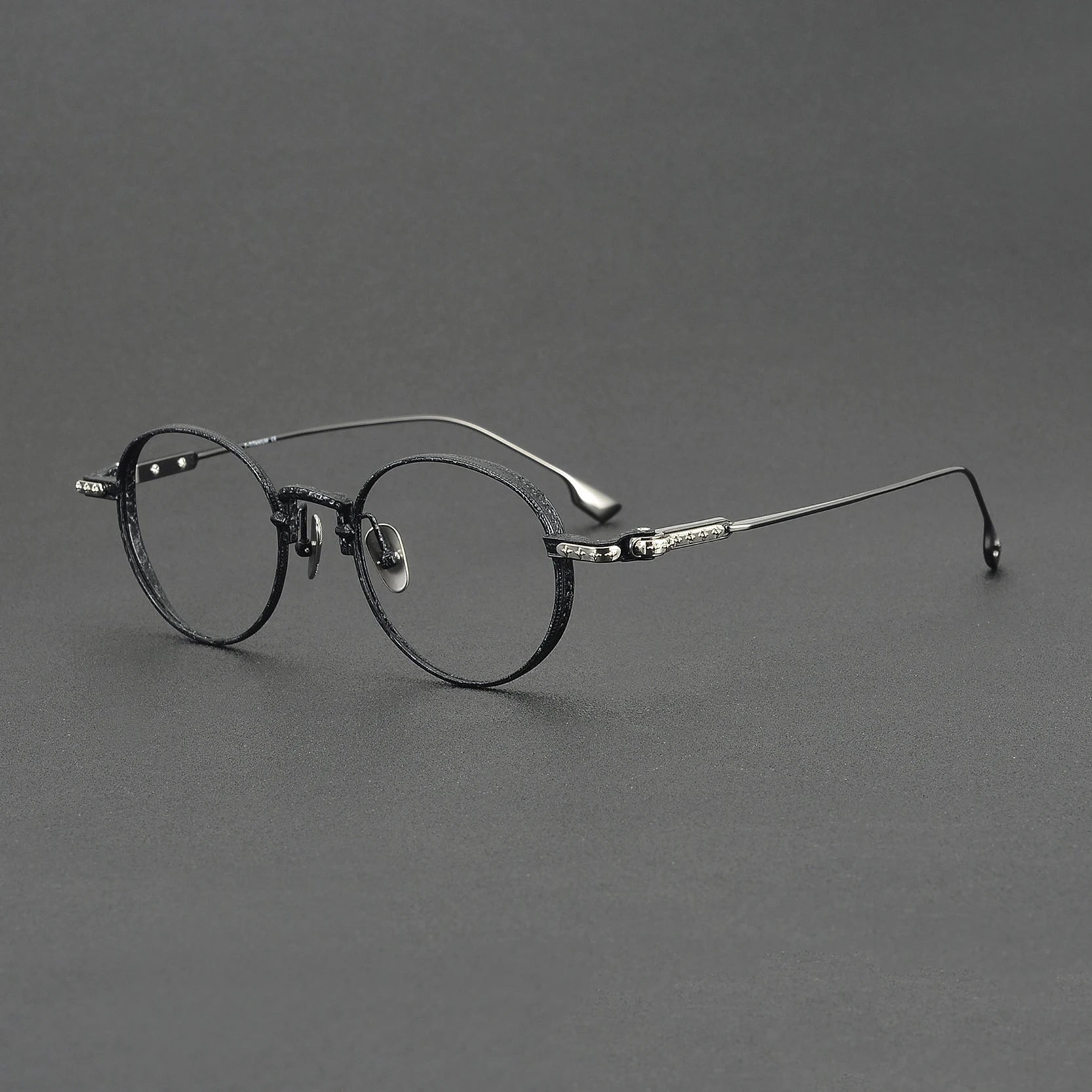 Vintage Sage Green Titanium Oval Eyeglasses Frames with Handcrafted Gold Silver Temples for Unique Fashion Optical Glasses