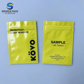 Custom Printed Cosmetic Skincare Aluminum Foil Ziplock Sample Bags Sachet Packaging