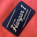 Navy Blue 3D Embossed logo Embroidery Patchoverlocked Border Textile Embroidery Emblem for Jacket
