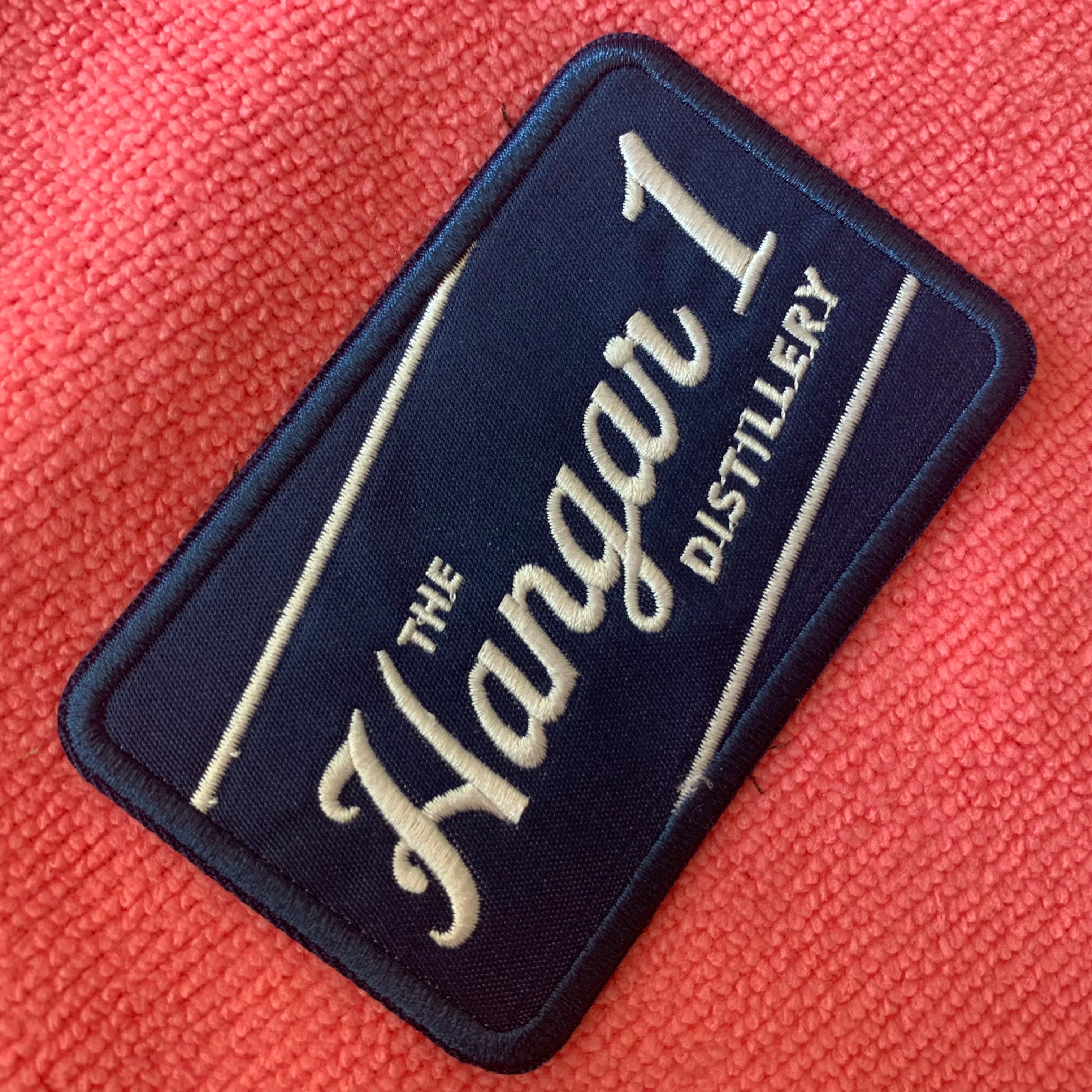Navy Blue 3D Embossed logo Embroidery Patchoverlocked Border Textile Embroidery Emblem for Jacket