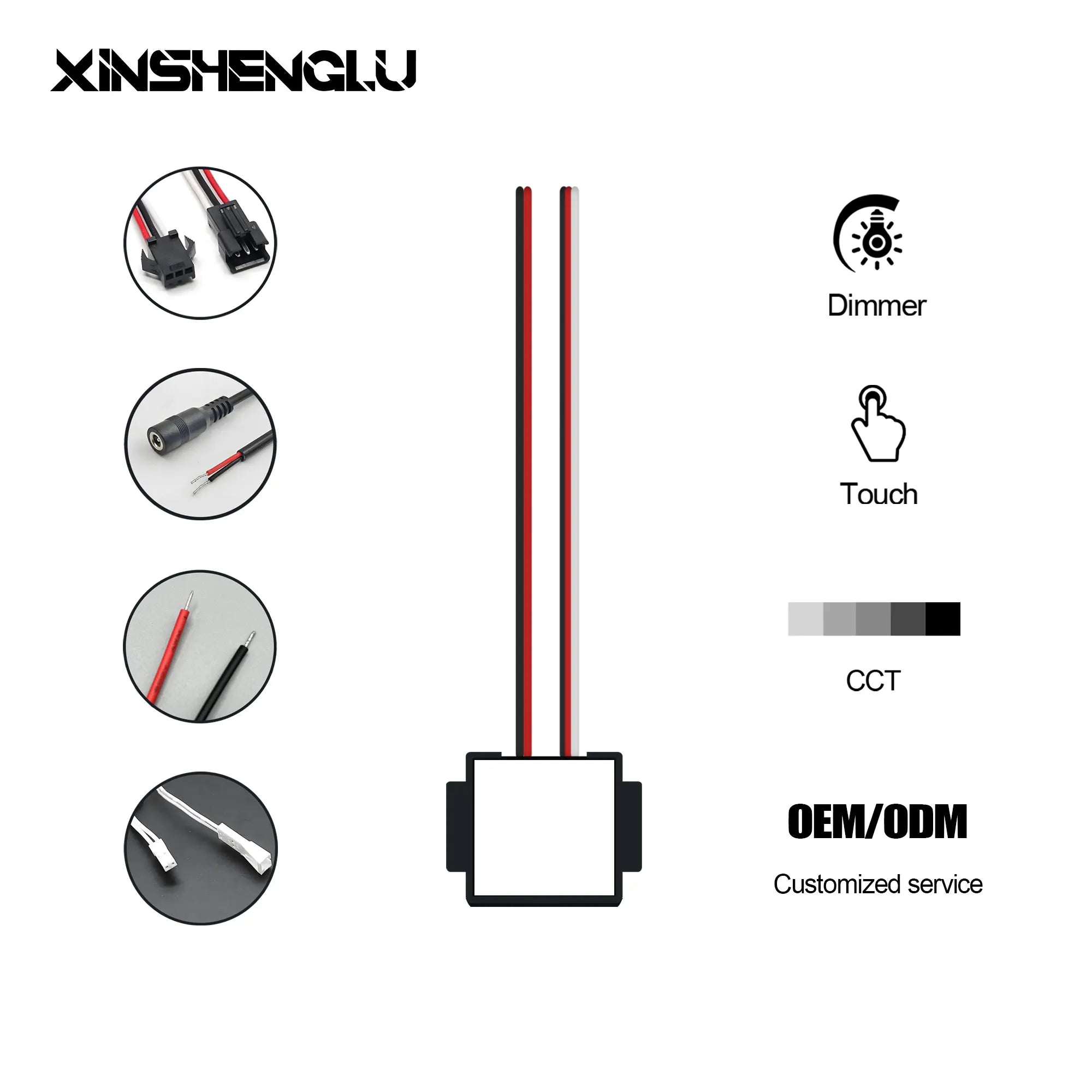DC12V 3A 36W Three Colors CCT Memory  LED Light Defogging Bathroom Mirror Single Touch Sensor Switch