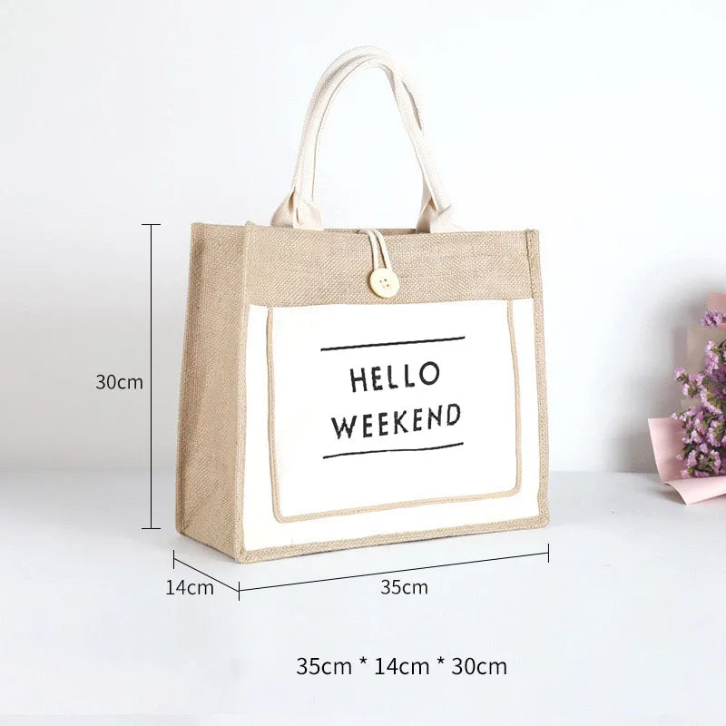 Good Quality Jute Bags Wholesale Shopping Bags With Customizable Printing Patterns Reusable Shopping Bag