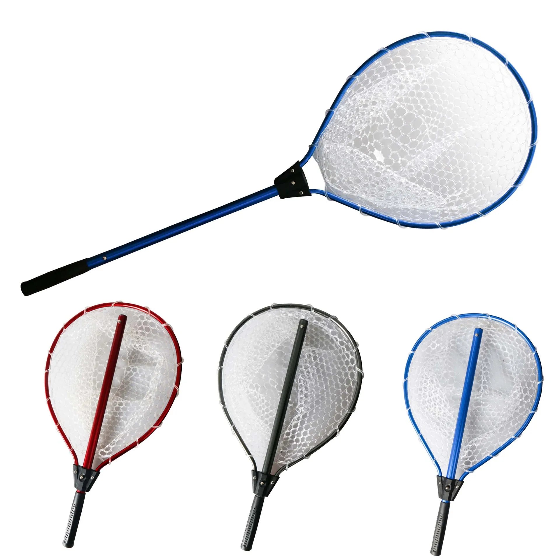 Factory Direct Promotion 94cm Silicone Floating Fishing Net with Aluminum Alloy Handle