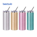 BestSub Sublimation Mug Blanks Products Vacuum Sublimation Mug Supplier Glitter Skinny Stainless Steel Tumbler