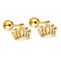 New Arrivals Fashion Kid's Jewelry Stainless Steel Screw Stud Earrings Custom Hypoallergenic 12 Pairs/Set Screw Back Earrings
