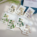New Arrival Temperament Rhinestone Hairpin Set Alloy 5Pcs Dark Green Set HairClip for Girl