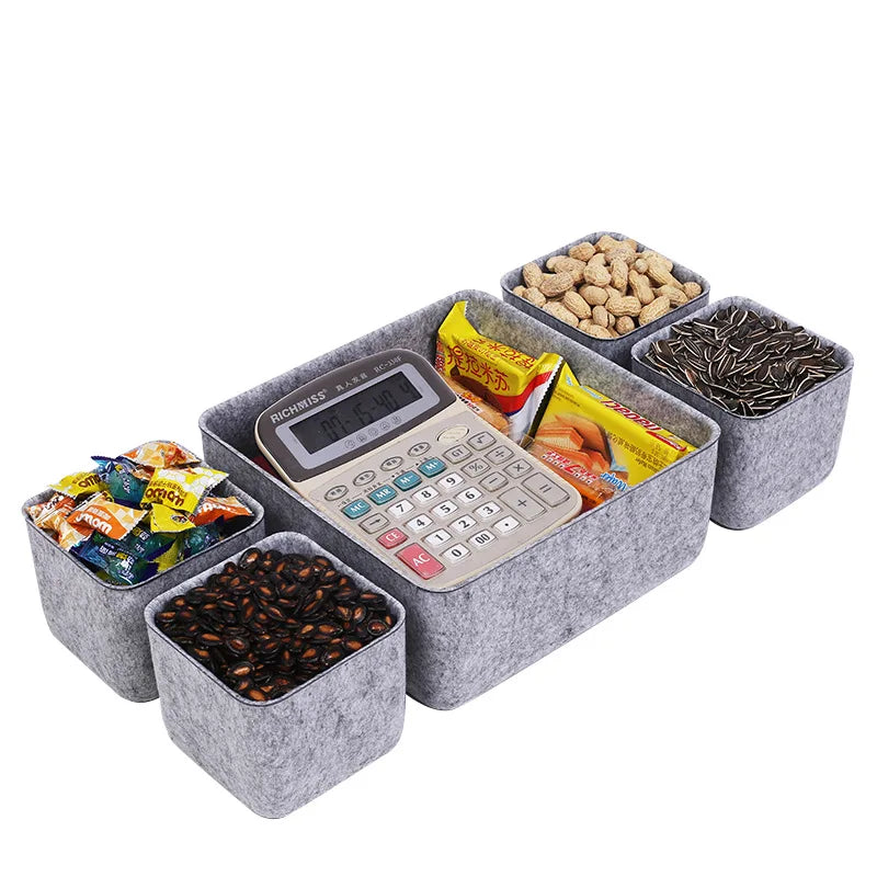 Square Home & Office Drawer Organizer Trays for Space Divider Bins for Jewelry Makeup Art Pens Craft Tools Food Storage