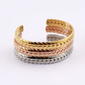 Personalized C-Shaped Bracelet Stainless Steel W-E-A-T Ear Open Bangle Fashionable Couple Style