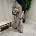 Islamic Clothing Long Sleeves Elegant Abaya Long Maxi Dress Abaya Women Muslim Dress Long Robe