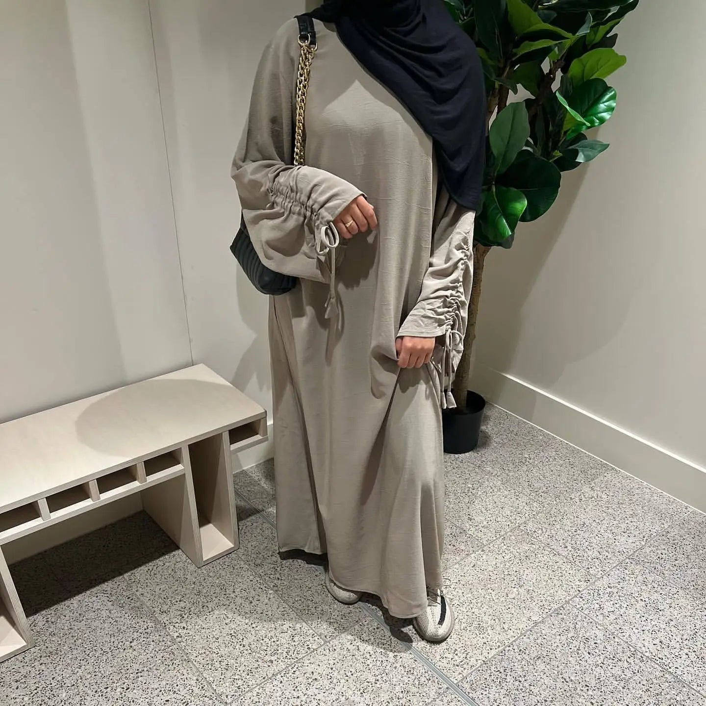 Islamic Clothing Long Sleeves Elegant Abaya Long Maxi Dress Abaya Women Muslim Dress Long Robe