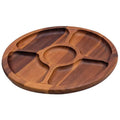 Solid Wooden Cheese Board Fruit Plate Creative Grid Snack Plate Nut Cheese Plate