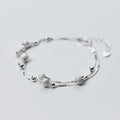 925 Sterling Silver Frosted Beads Bracelets Jewelry Gifts Wholesale Women Box Chain Fashion Trendy Bracelet Jewelry