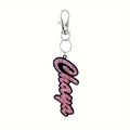 Wholesale Cute Name Color Ladies Keychain Pink Girly Diamond Set 3d Keychain
