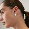 Original Design 18K Gold Plated Brass Jewelry 3D Meteorite Drop Chain Ear Clip for Women Gift Earrings E221432